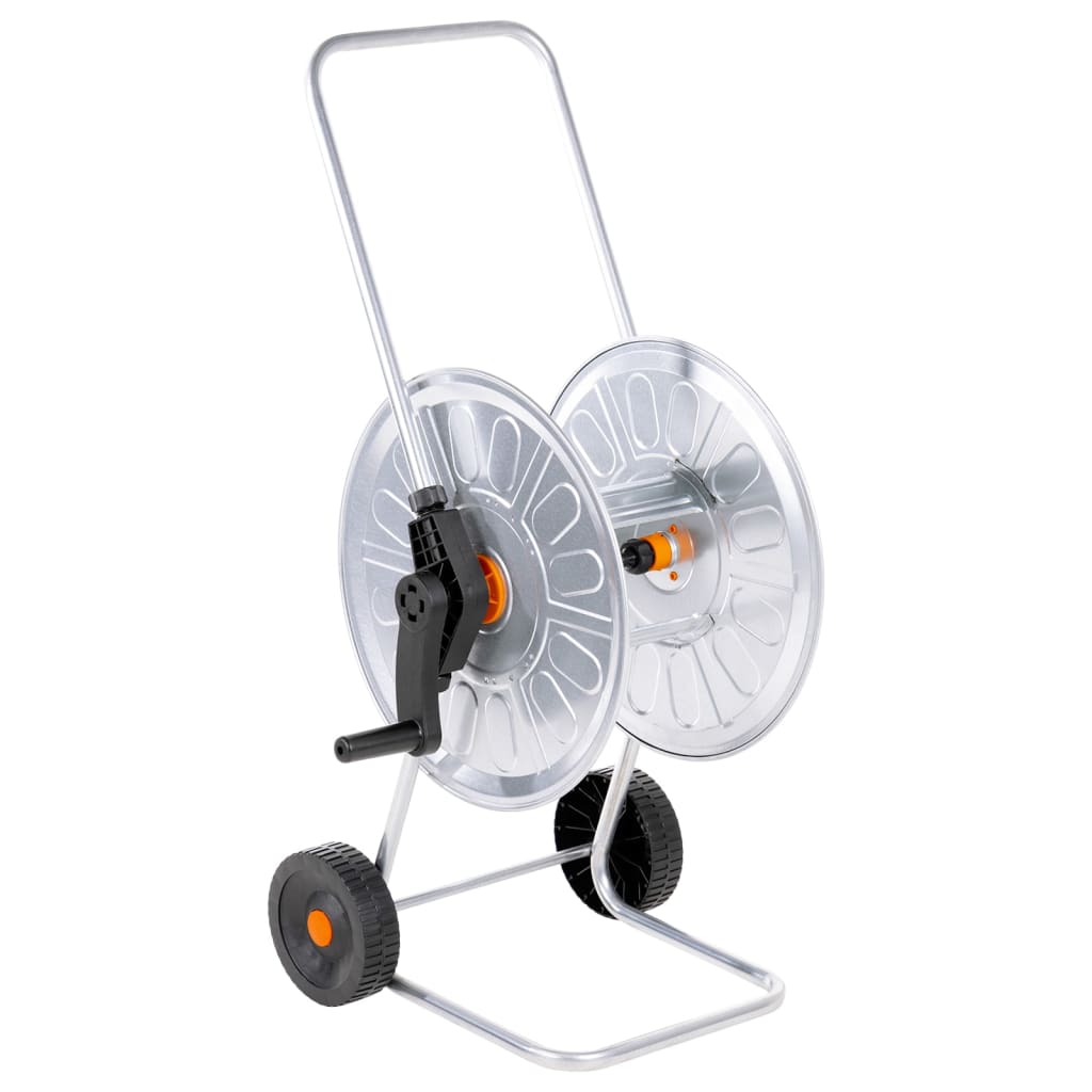 vidaXL Bęben ścienny na wąż 60 m 1/2", stalowy