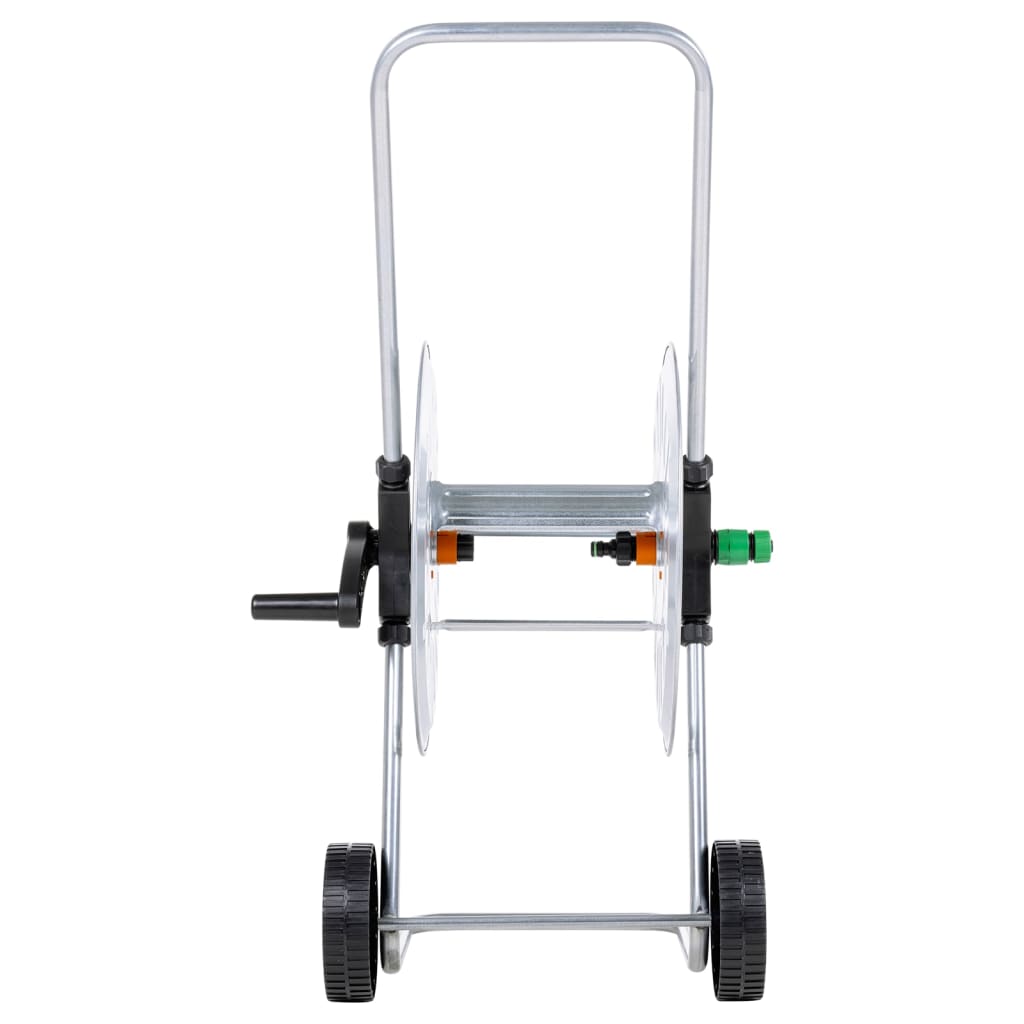 vidaXL Bęben ścienny na wąż 60 m 1/2", stalowy