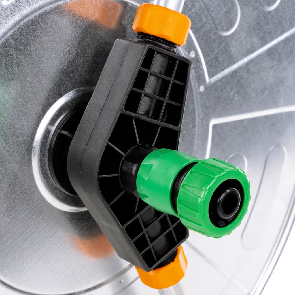 vidaXL Wózek z bębnem na wąż 110 m 1/2" lub 80 m 3/4"