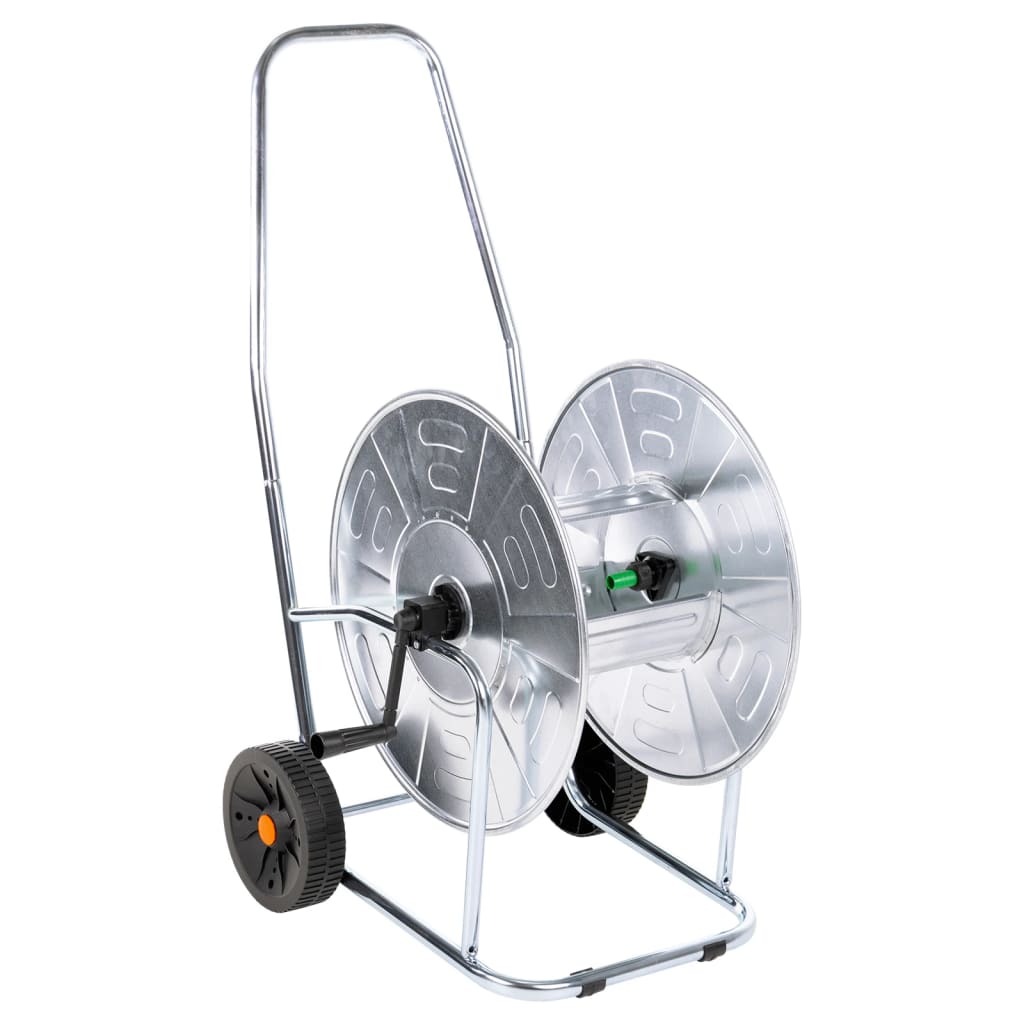 vidaXL Wózek z bębnem na wąż 80 m, 3/4", stalowy