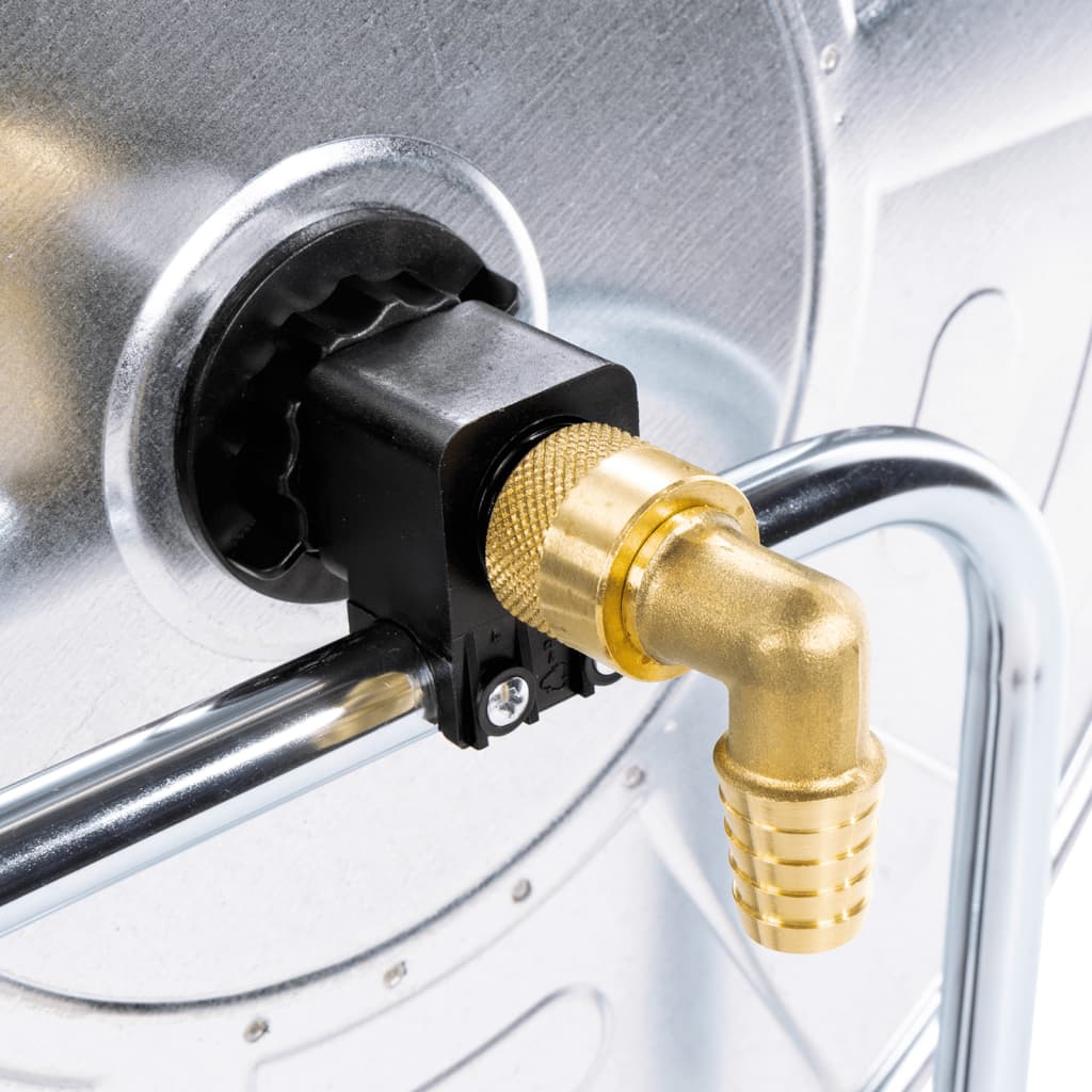 vidaXL Wózek z bębnem na wąż 80 m, 3/4", stalowy