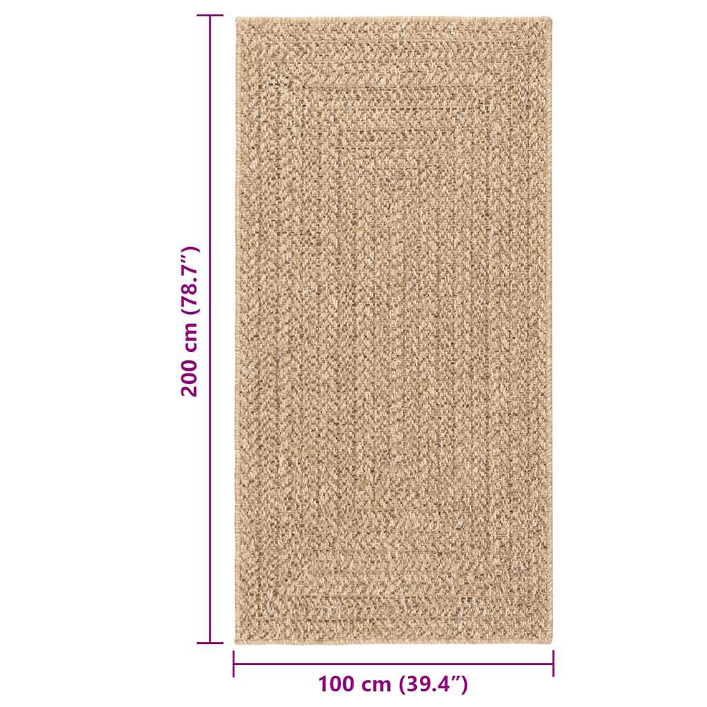 vidaXL Dywan ZIZUR, 100x200 cm, stylizowany na jutowy