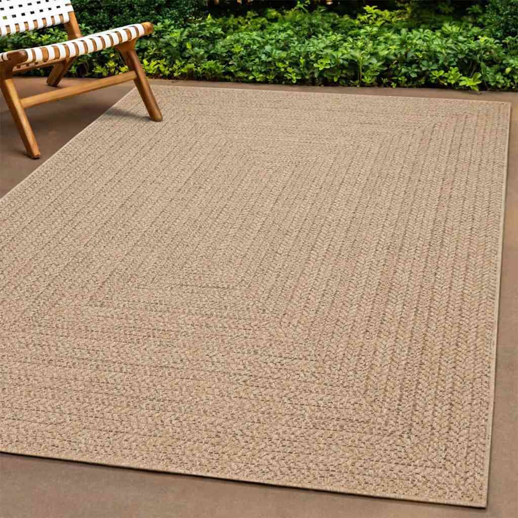 vidaXL Dywan ZIZUR, 120x120 cm, stylizowany na jutowy