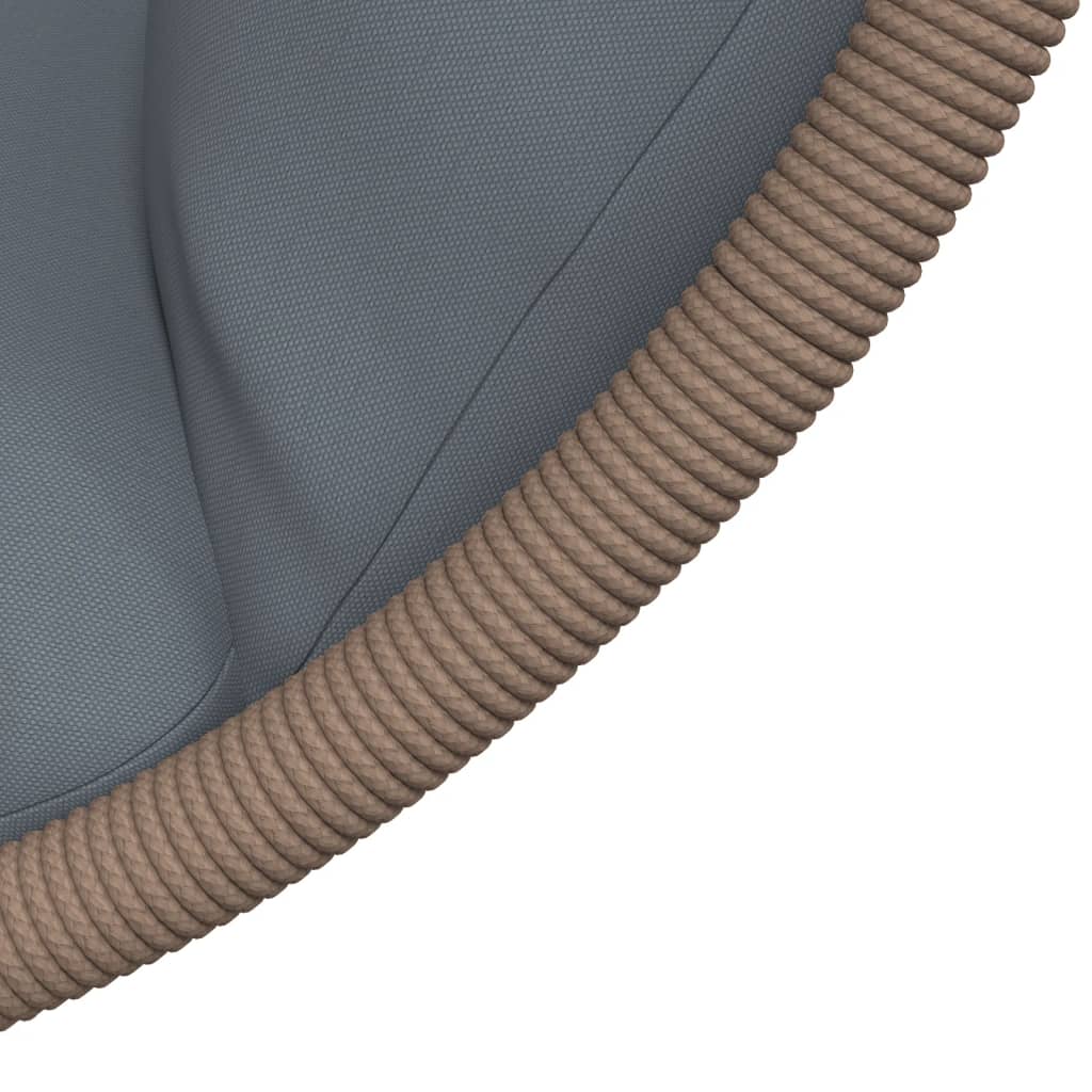 vidaXL Wiszące krzesło kokon ze stojakiem, jasnoszare, rattan i stal