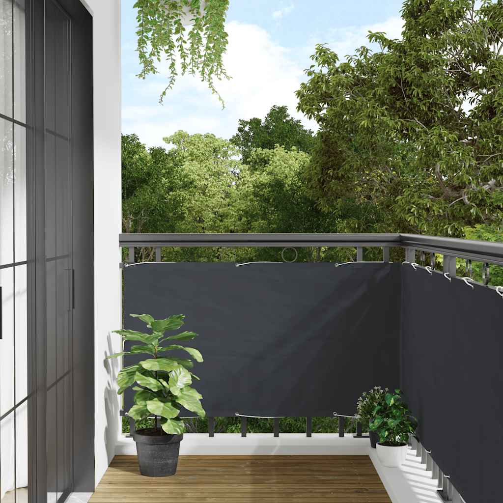 vidaXL Osłona balkonowa, antracytowa, 300x75 cm, PVC