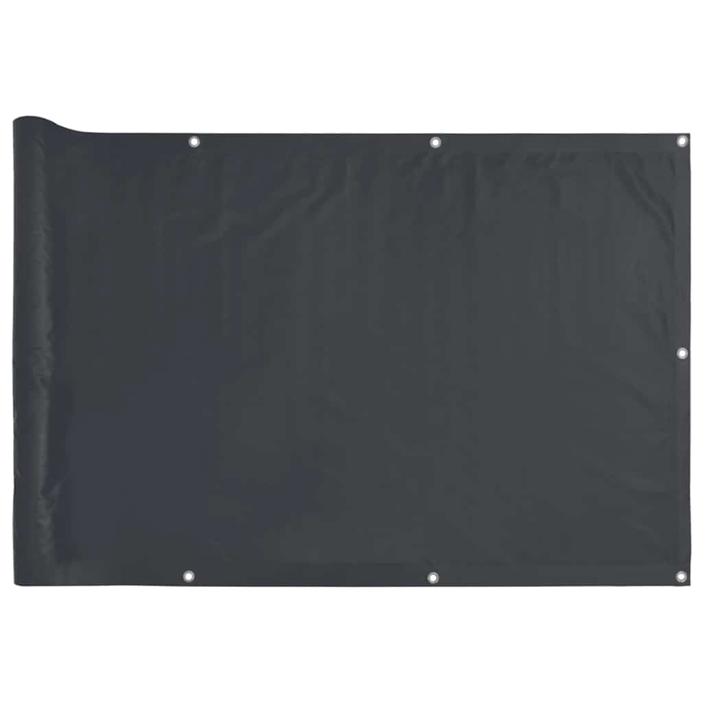 vidaXL Osłona balkonowa, antracytowa, 400x75 cm, PVC