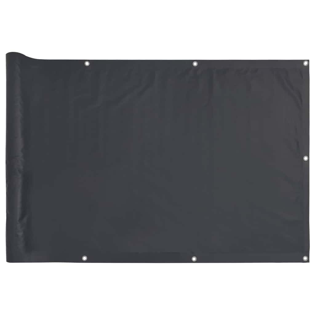 vidaXL Osłona balkonowa, antracytowa, 500x75 cm, PVC