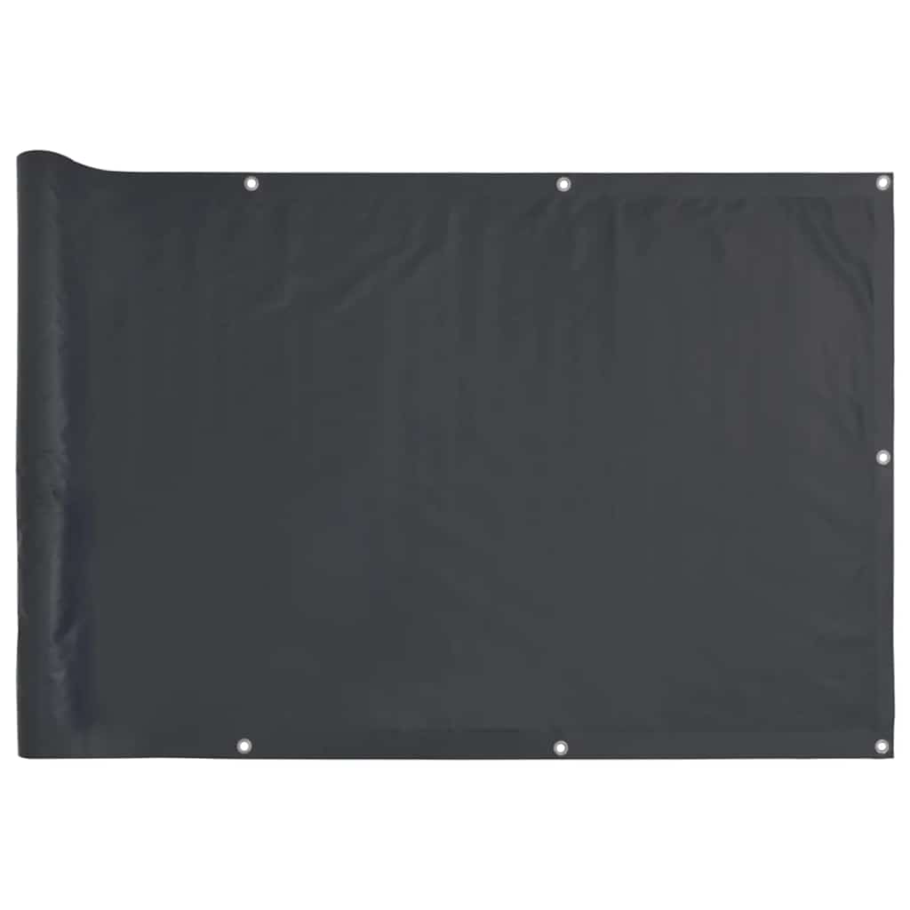 vidaXL Osłona balkonowa, antracytowa, 600x75 cm, PVC