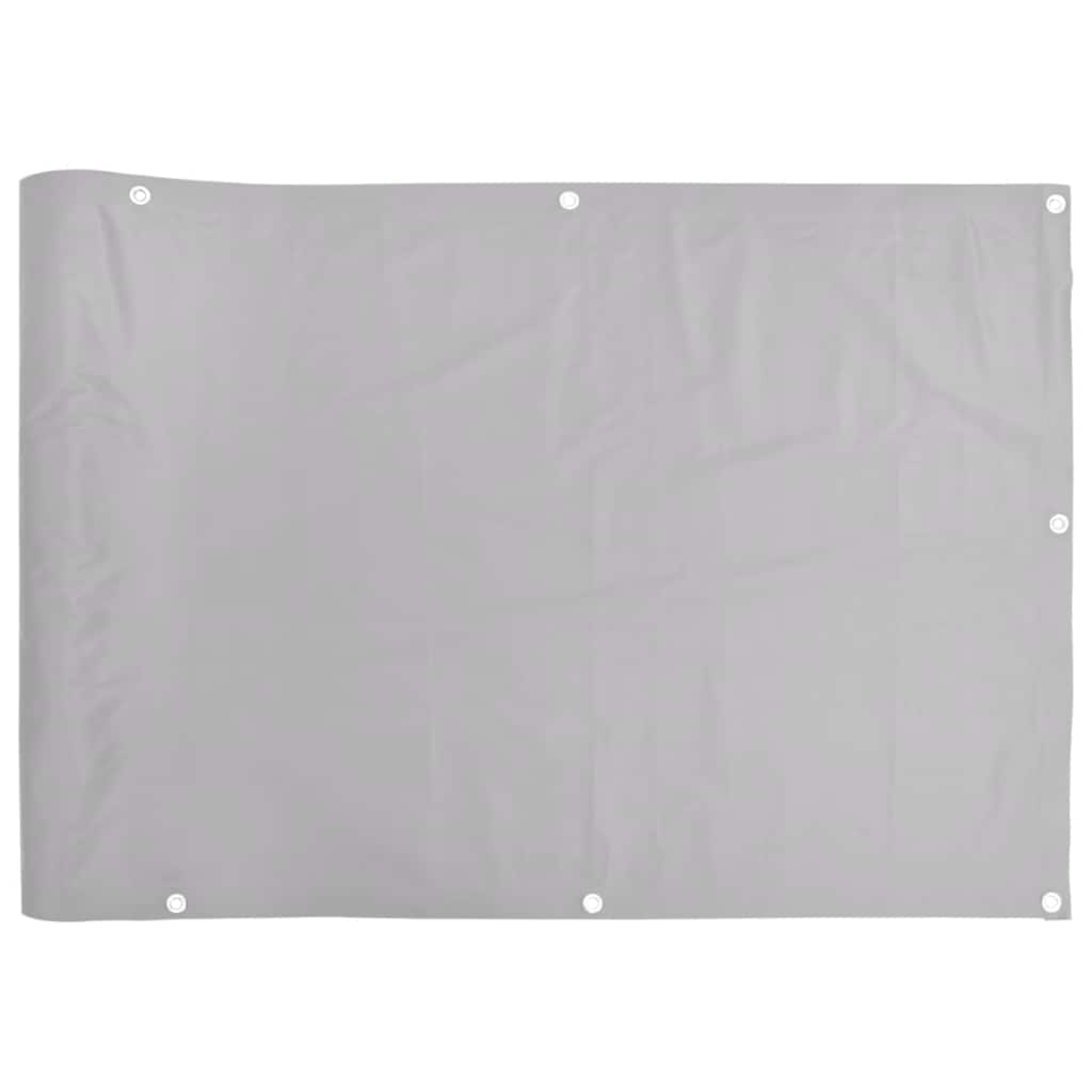 vidaXL Osłona balkonowa, szara, 300x75 cm, PVC