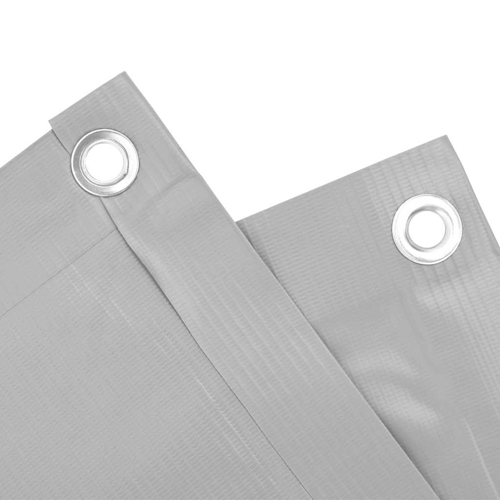 vidaXL Osłona balkonowa, szara, 500x90 cm, PVC