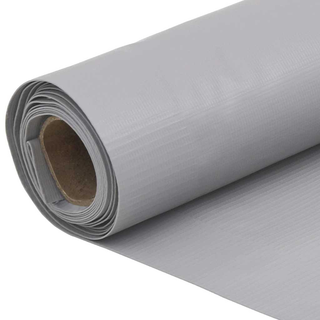 vidaXL Osłona balkonowa, szara, 500x90 cm, PVC