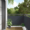 vidaXL Osłona balkonowa, antracytowa, 500x120 cm, PVC