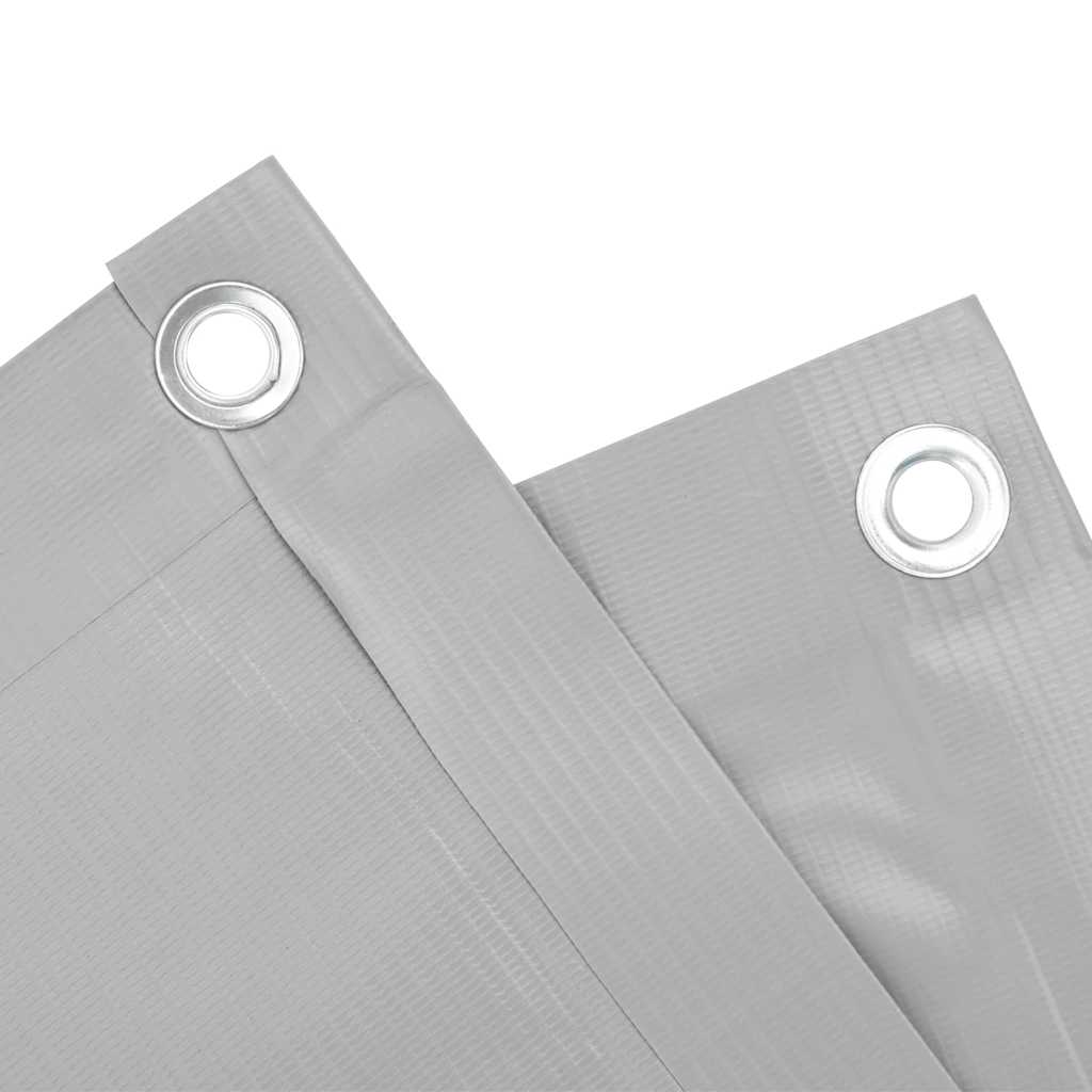 vidaXL Osłona balkonowa, szara, 400x120 cm, PVC