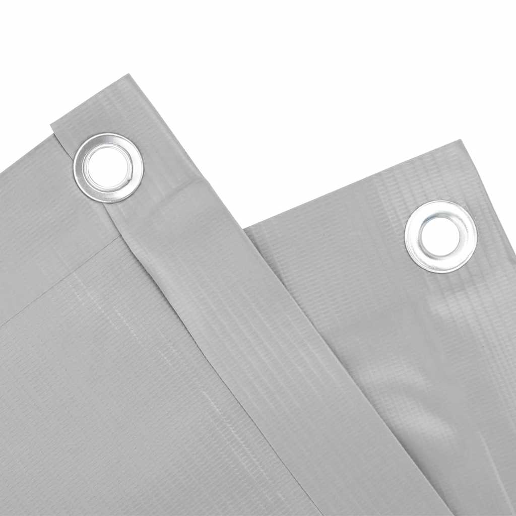 vidaXL Osłona balkonowa, szara, 500x120 cm, PVC