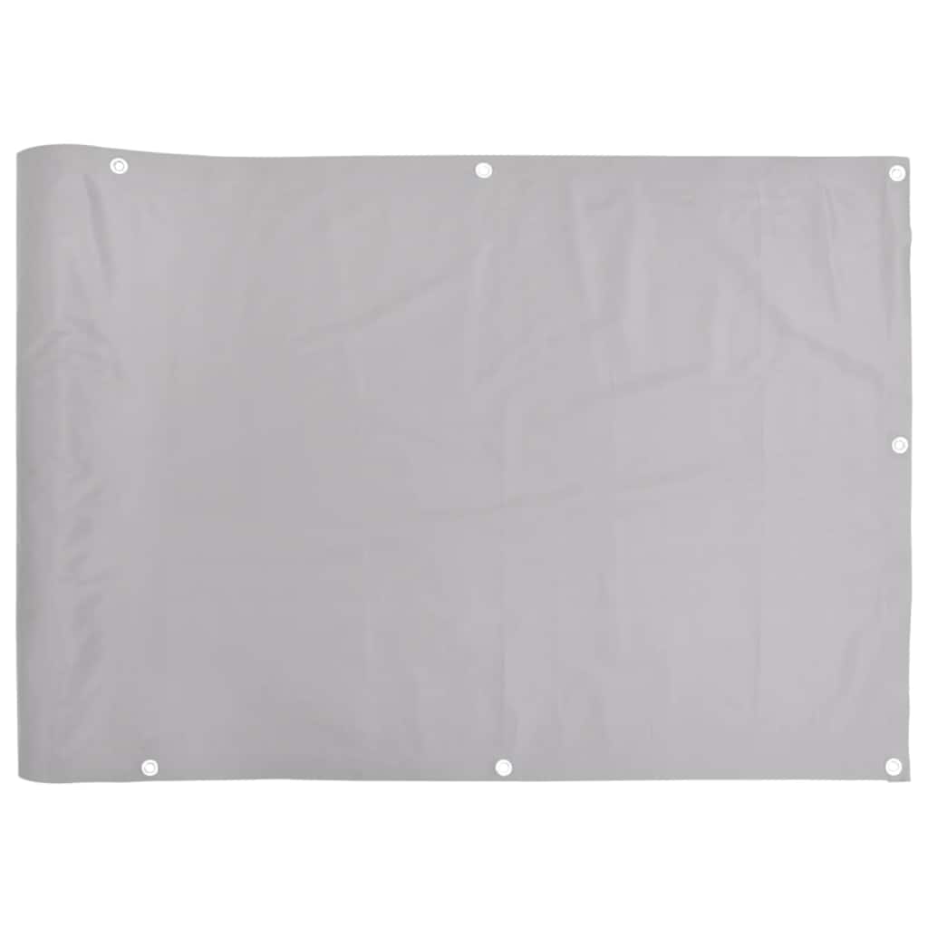 vidaXL Osłona balkonowa, szara, 600x120 cm, PVC