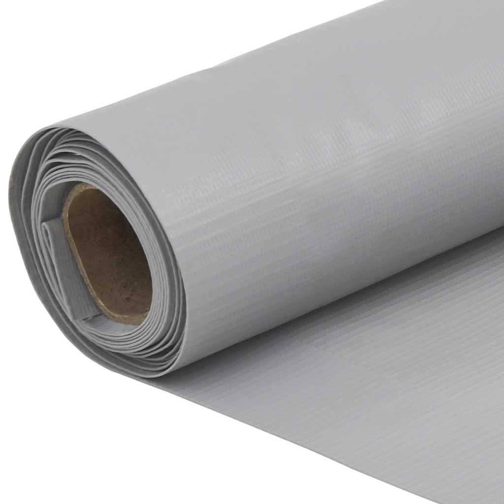 vidaXL Osłona balkonowa, szara, 600x120 cm, PVC