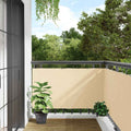vidaXL Osłona balkonowa, kremowa, 300x120 cm, PVC