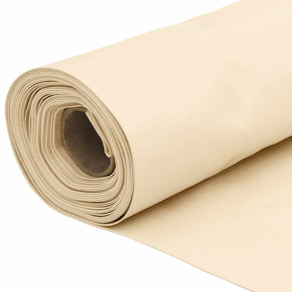 vidaXL Osłona balkonowa, kremowa, 400x120 cm, PVC