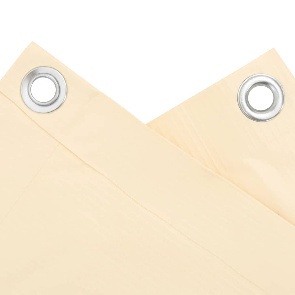 vidaXL Osłona balkonowa, kremowa, 500x120 cm, PVC