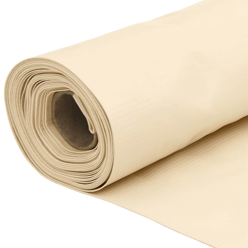 vidaXL Osłona balkonowa, kremowa, 600x120 cm, PVC
