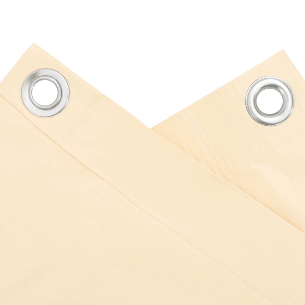vidaXL Osłona balkonowa, kremowa, 800x120 cm, PVC