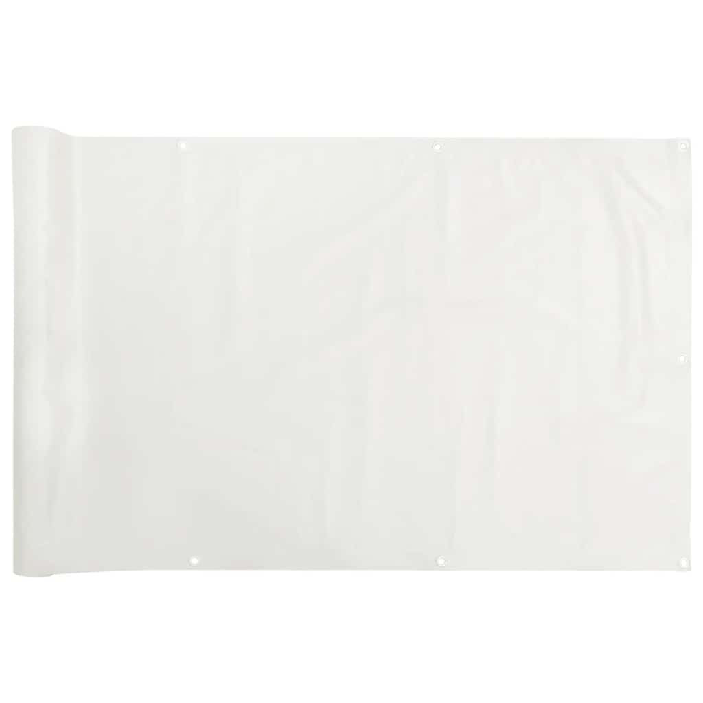 vidaXL Osłona balkonowa, biała, 400x120 cm, PVC