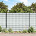 vidaXL Osłony na ogrodzenie, 10 szt., 252,5x19 cm, jasnoszare, PVC