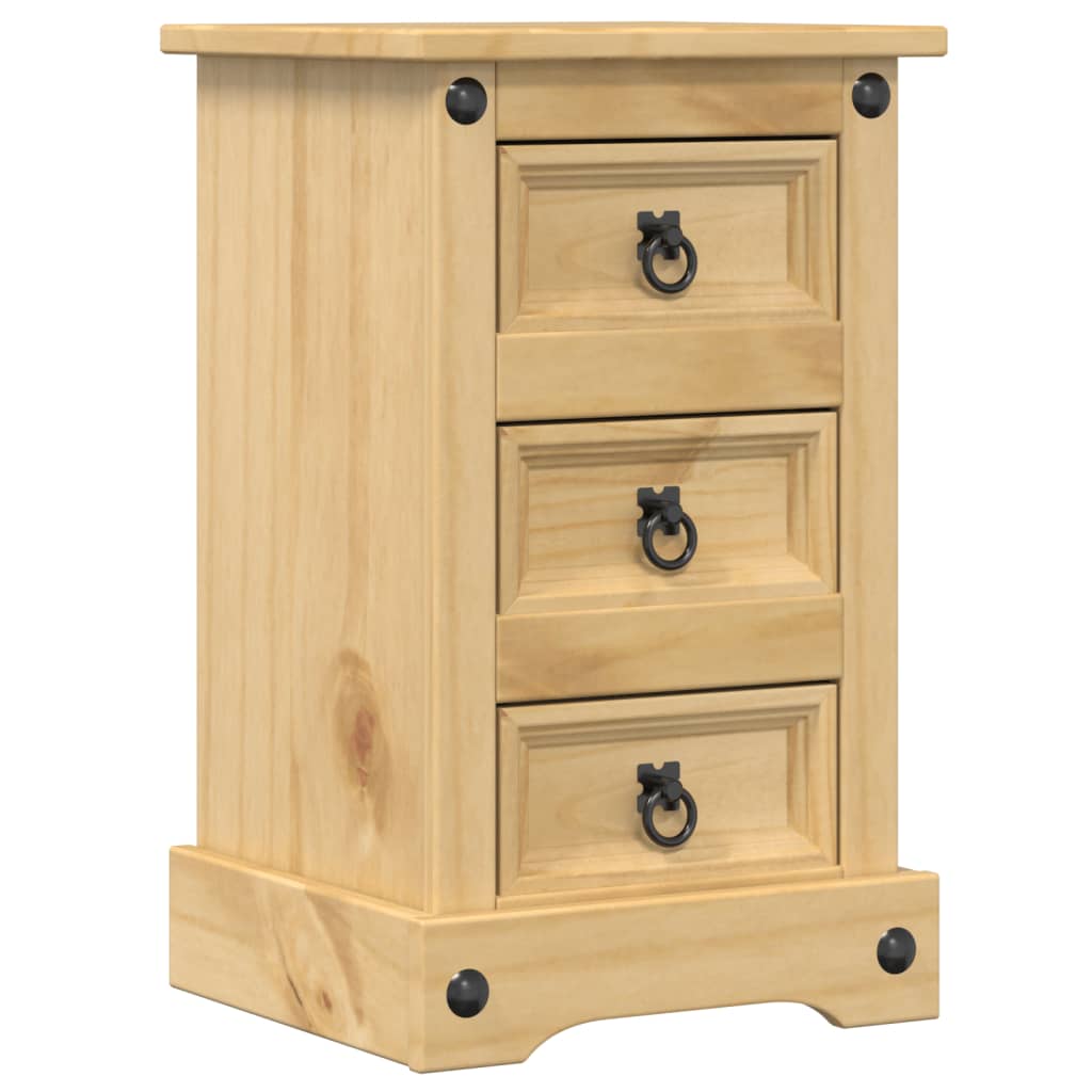 vidaXL Szafka nocna Corona, 35x32,5x58 cm, lite drewno sosnowe