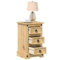 vidaXL Szafka nocna Corona, 35x32,5x58 cm, lite drewno sosnowe