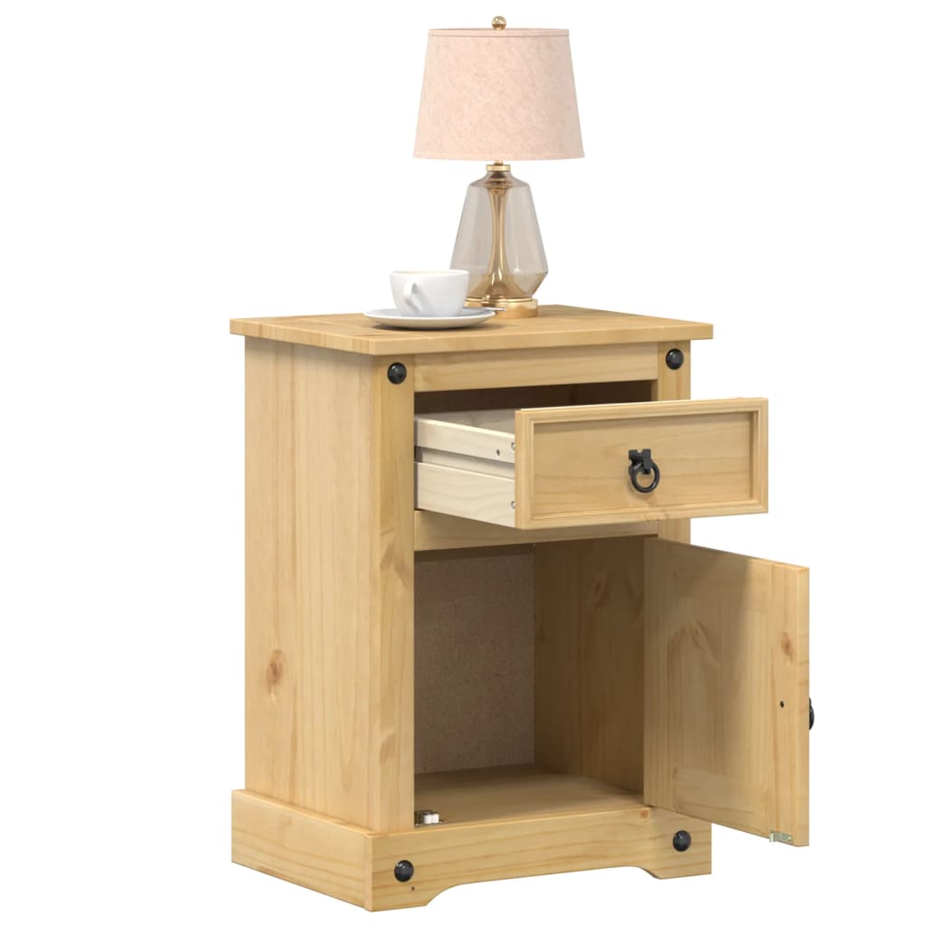 vidaXL Szafka nocna Corona, 45x35x64 cm, lite drewno sosnowe