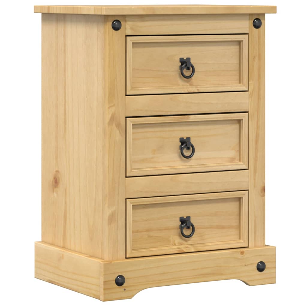vidaXL Szafka nocna Corona, 45x35x64 cm, lite drewno sosnowe