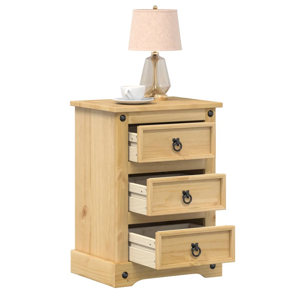 vidaXL Szafka nocna Corona, 45x35x64 cm, lite drewno sosnowe