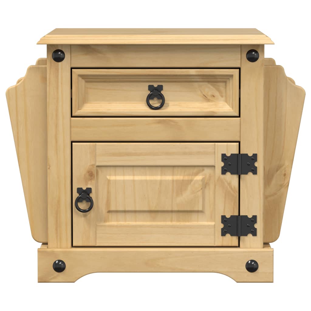 vidaXL Szafka nocna Corona, 45x35x47,5 cm, lite drewno sosnowe