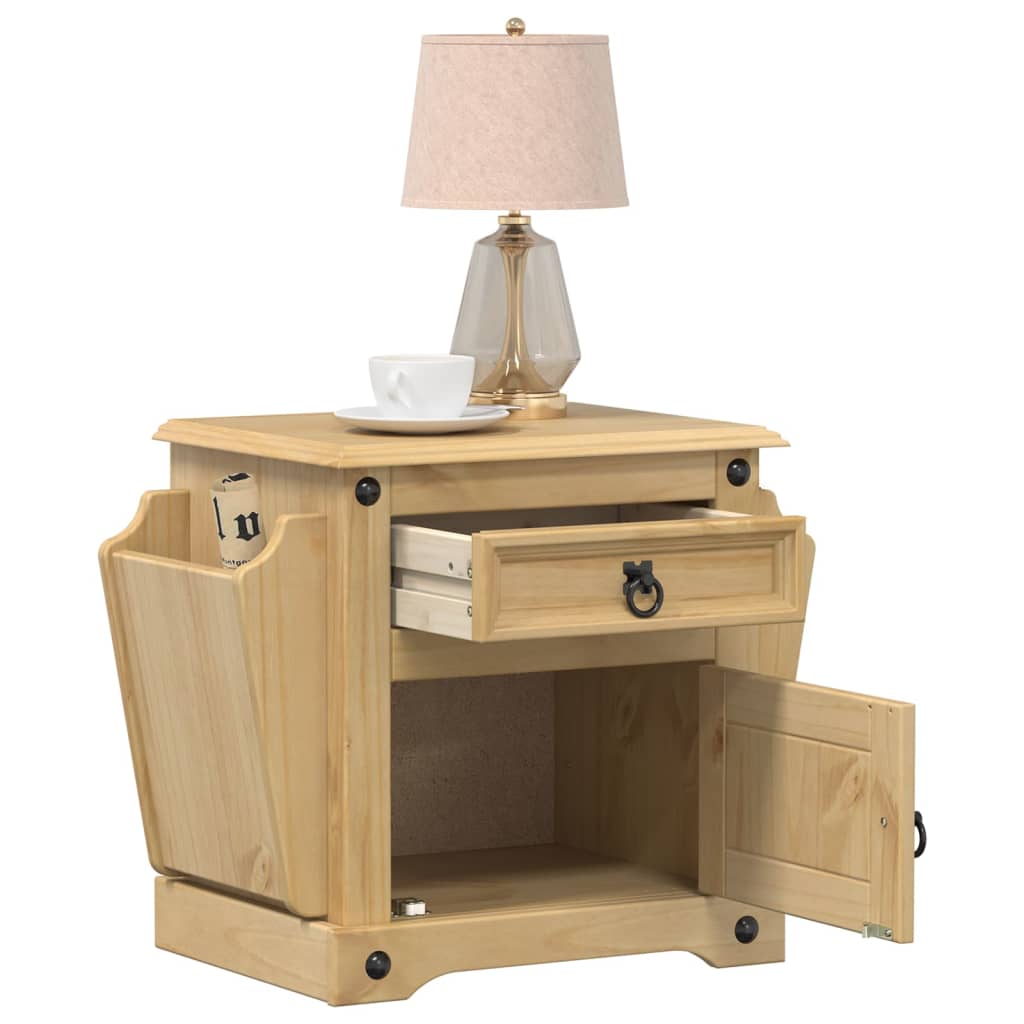 vidaXL Szafka nocna Corona, 45x35x47,5 cm, lite drewno sosnowe
