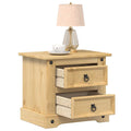 vidaXL Szafka nocna Corona, 53x39x47 cm, lite drewno sosnowe