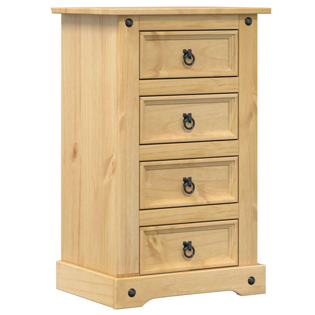 vidaXL Szafka nocna Corona, 53x39x84 cm, lite drewno sosnowe