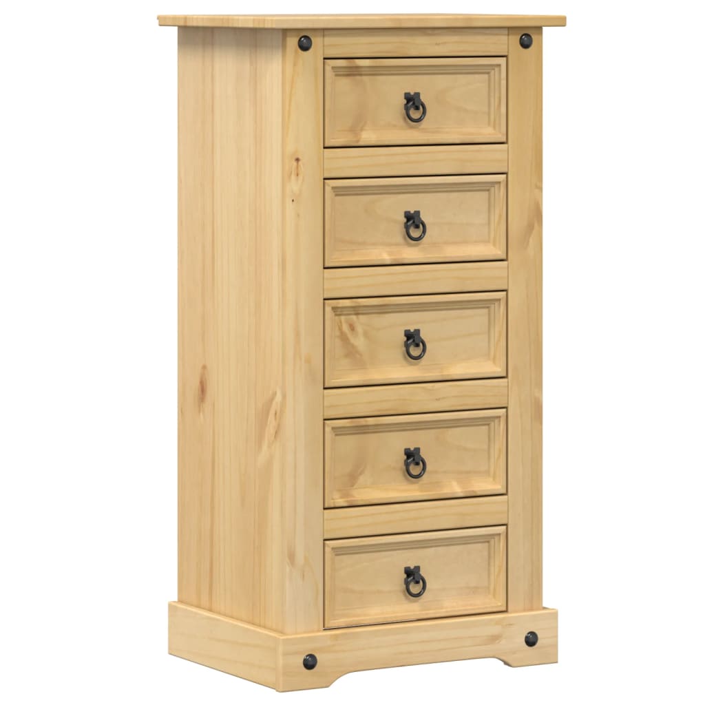 vidaXL Szafka nocna Corona, 53x39x103 cm, lite drewno sosnowe