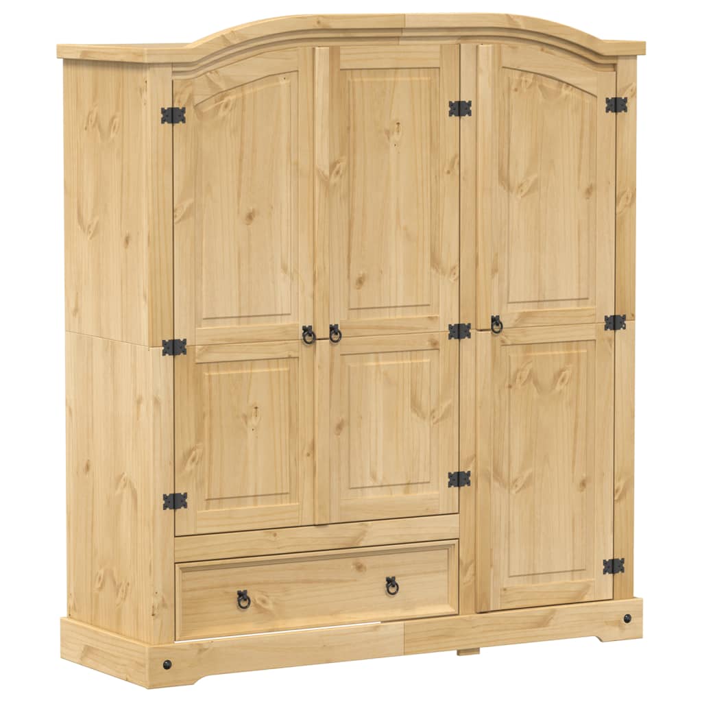 vidaXL Szafa Corona, 151,5x52x170 cm, lite drewno sosnowe