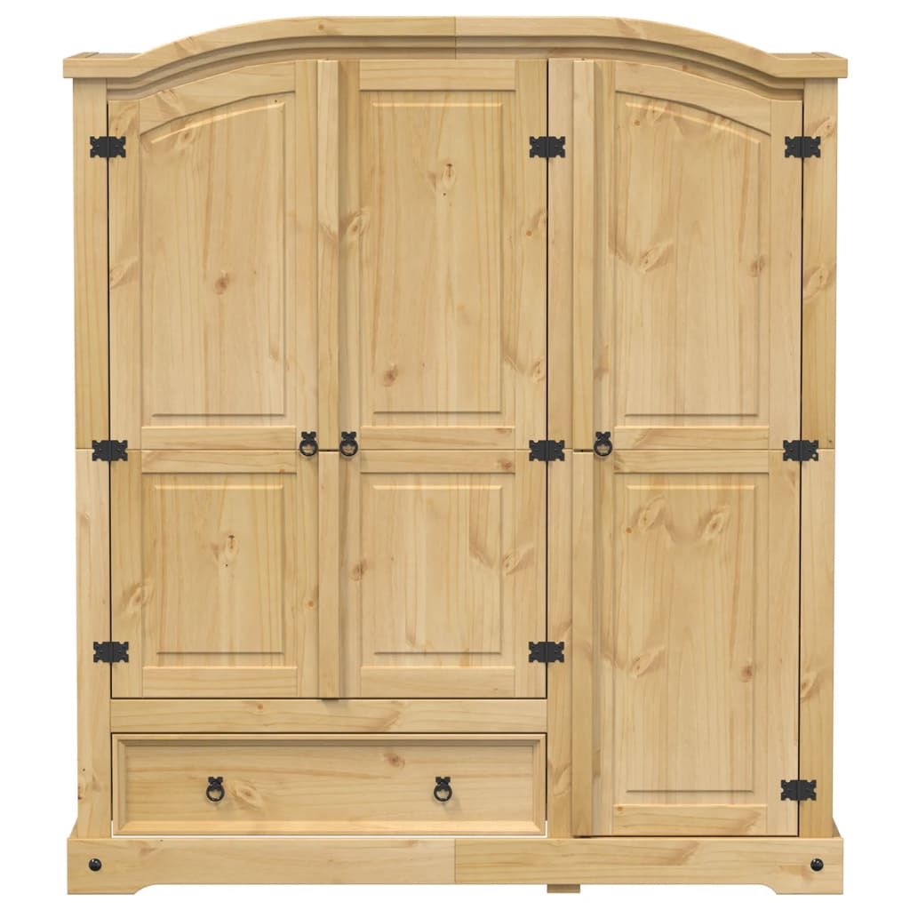 vidaXL Szafa Corona, 151,5x52x170 cm, lite drewno sosnowe