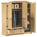 vidaXL Szafa Corona, 151,5x52x170 cm, lite drewno sosnowe
