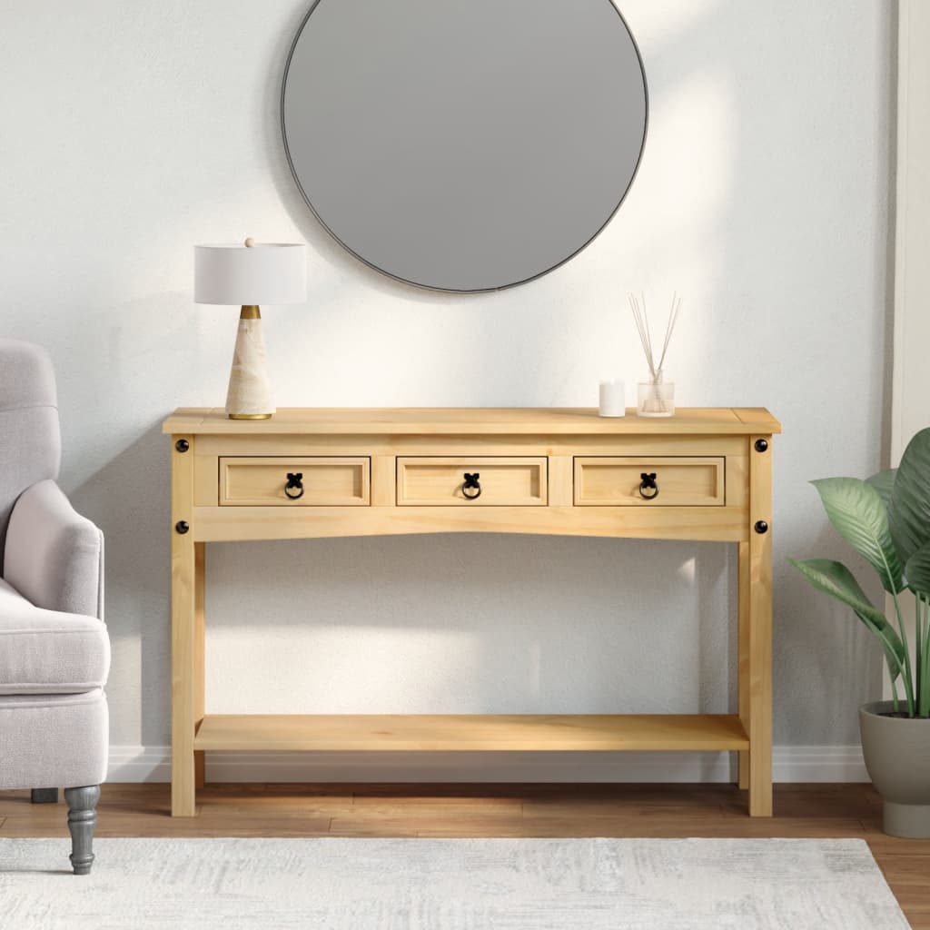 vidaXL Stolik konsolowy "Corona" 114x34,5x73 cm Drewno lite sosnowe