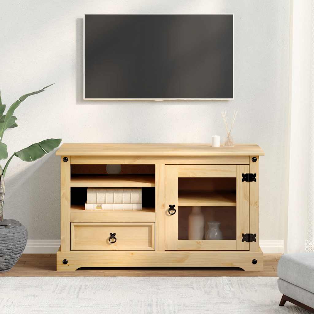 vidaXL Szafka pod TV Corona, 100x45x58 cm, lite drewno sosnowe