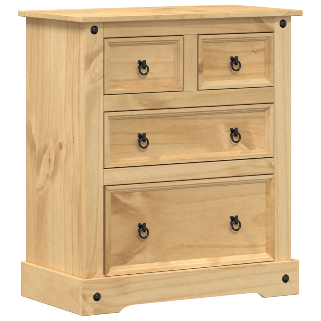 vidaXL Komoda Corona, 80x43x91 cm, lite drewno sosnowe