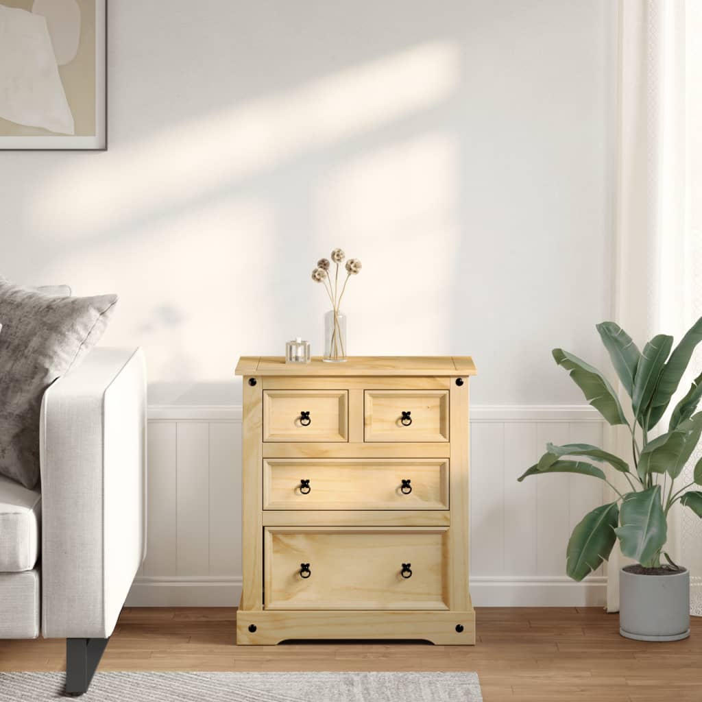 vidaXL Komoda Corona, 80x43x91 cm, lite drewno sosnowe