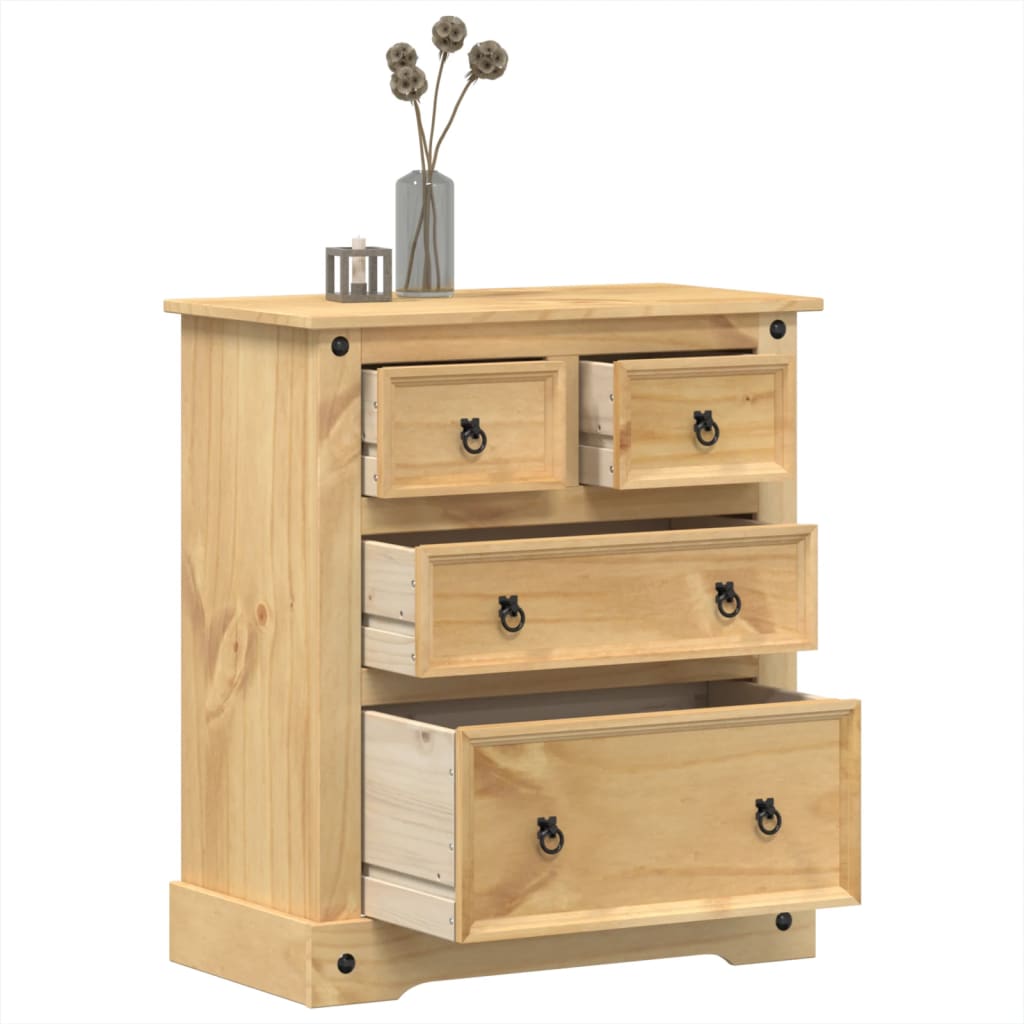 vidaXL Komoda Corona, 80x43x91 cm, lite drewno sosnowe