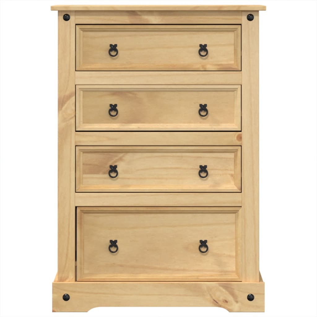 vidaXL Komoda Corona, 80x43x114 cm, lite drewno sosnowe