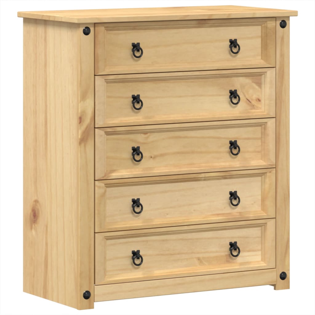 vidaXL Komoda Corona, 80x40x89 cm, lite drewno sosnowe