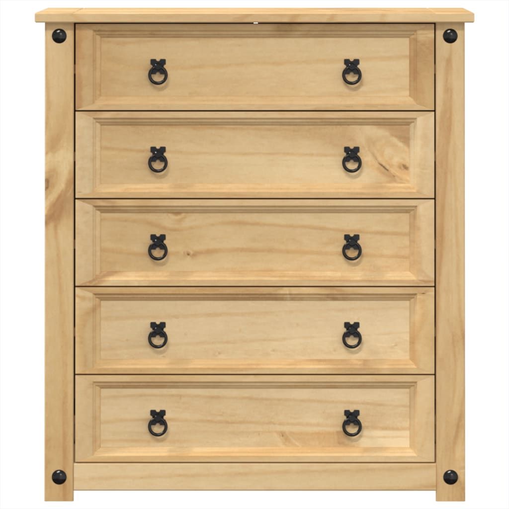 vidaXL Komoda Corona, 80x40x89 cm, lite drewno sosnowe