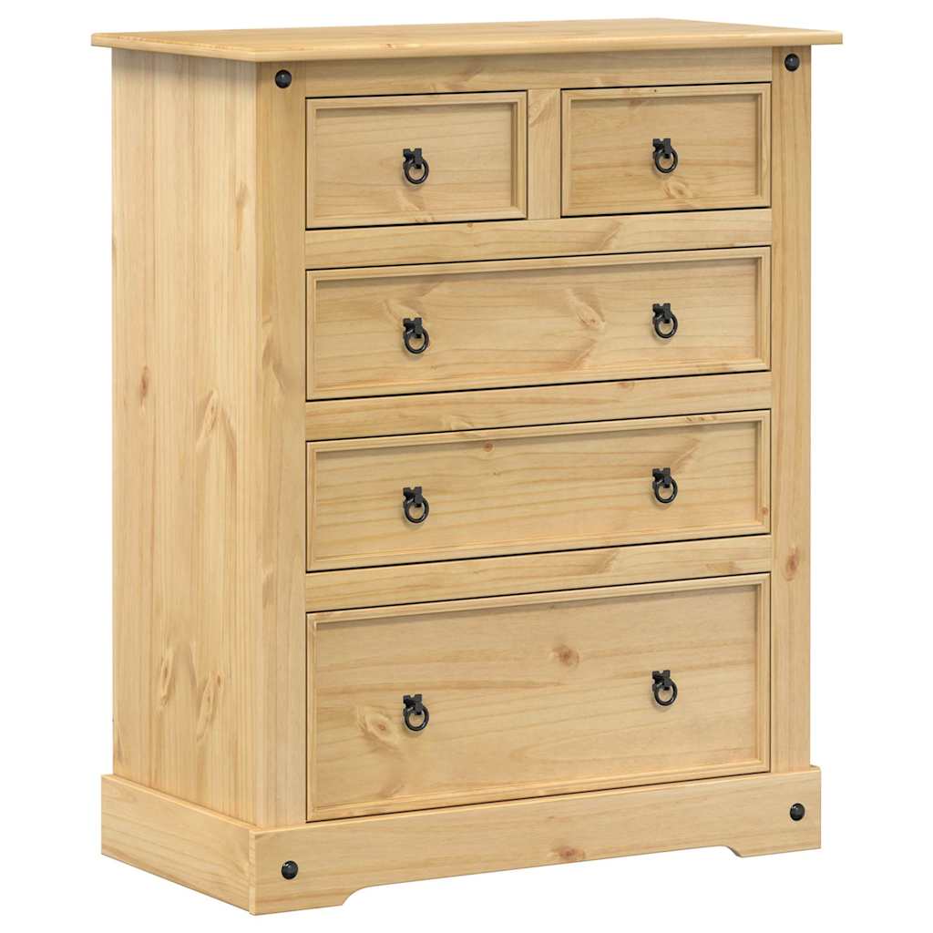 vidaXL Komoda Corona, 92x48x114 cm, lite drewno sosnowe