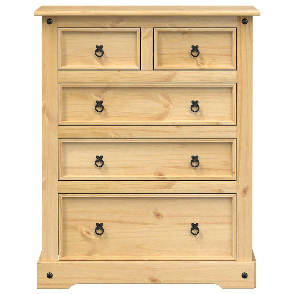 vidaXL Komoda Corona, 92x48x114 cm, lite drewno sosnowe